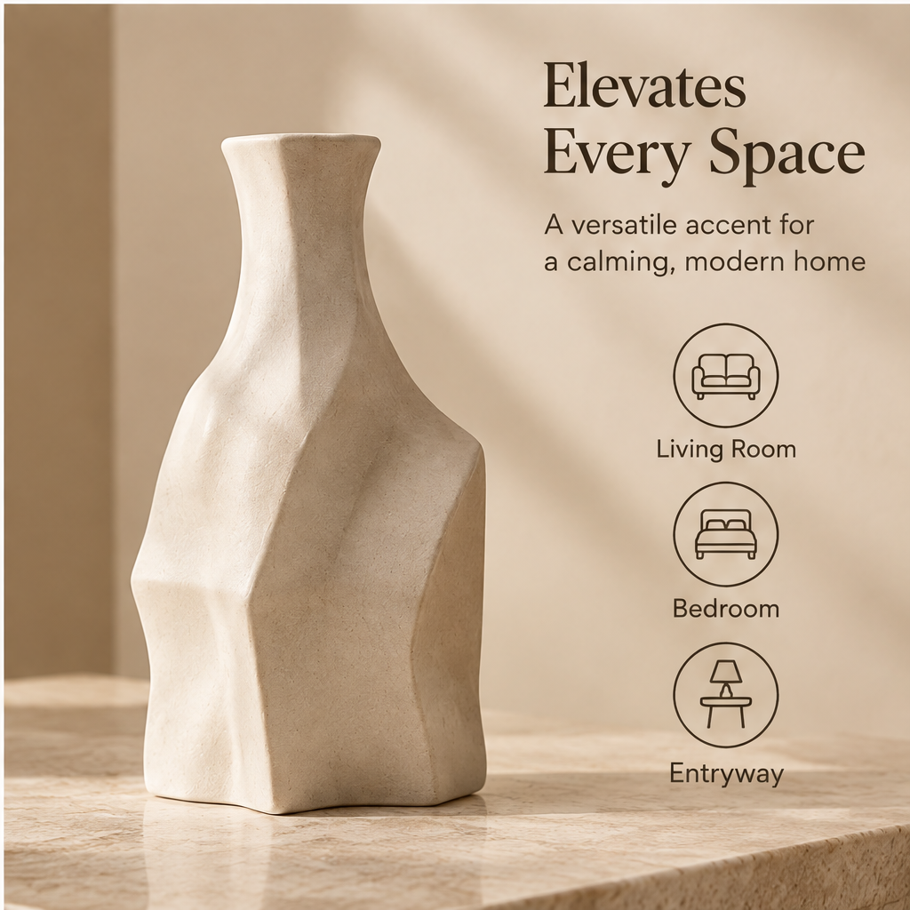 Close-up of the vase rim and matte surface with a magnified texture detail.